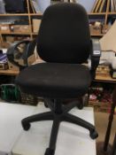 A revolving office chair