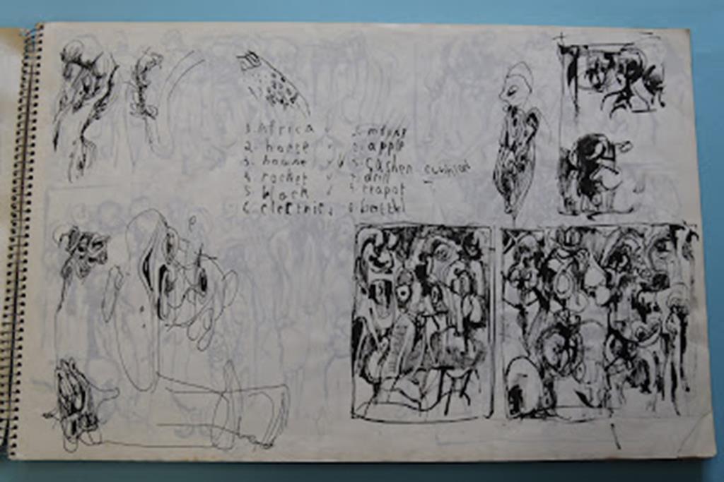 Tom McGuinness (1926-2006). Mixed media; pen and ink, watercolour, felt tip. Signed. A Sketchbook - Image 7 of 63