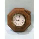 An oak 'Mousey' Thompson clock
