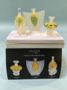 A boxed set of Lalique perfumes