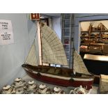 A large clockwork model boat