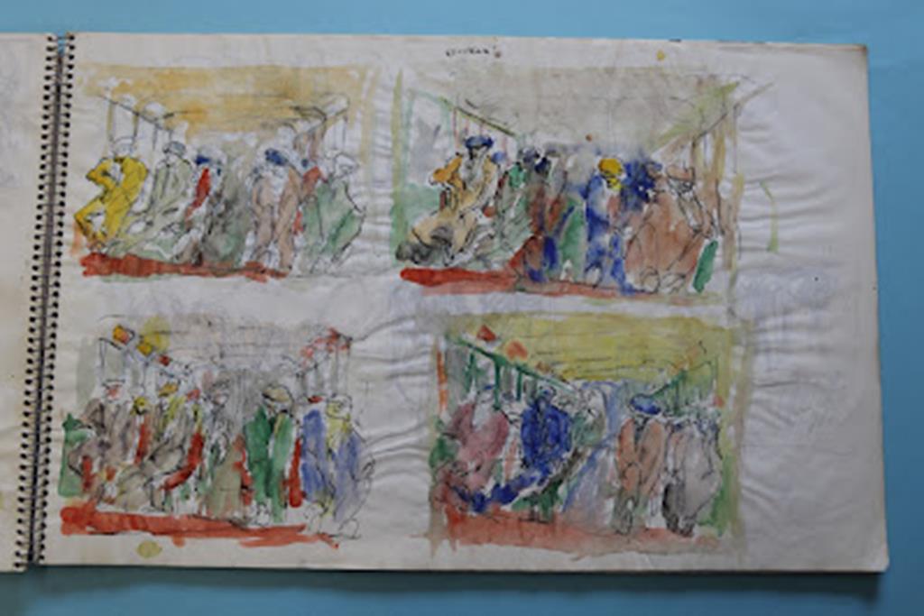 Tom McGuinness (1926-2006). Mixed media; pen and ink, watercolour, felt tip. Signed. A Sketchbook - Image 40 of 63