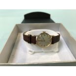 A ladies 9ct gold Omega watch