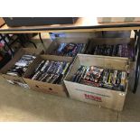 Five boxes of DVDs