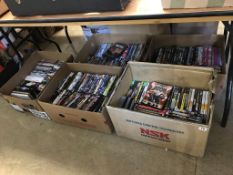 Five boxes of DVDs