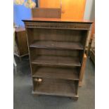 A reproduction mahogany open bookcase, 76cm width