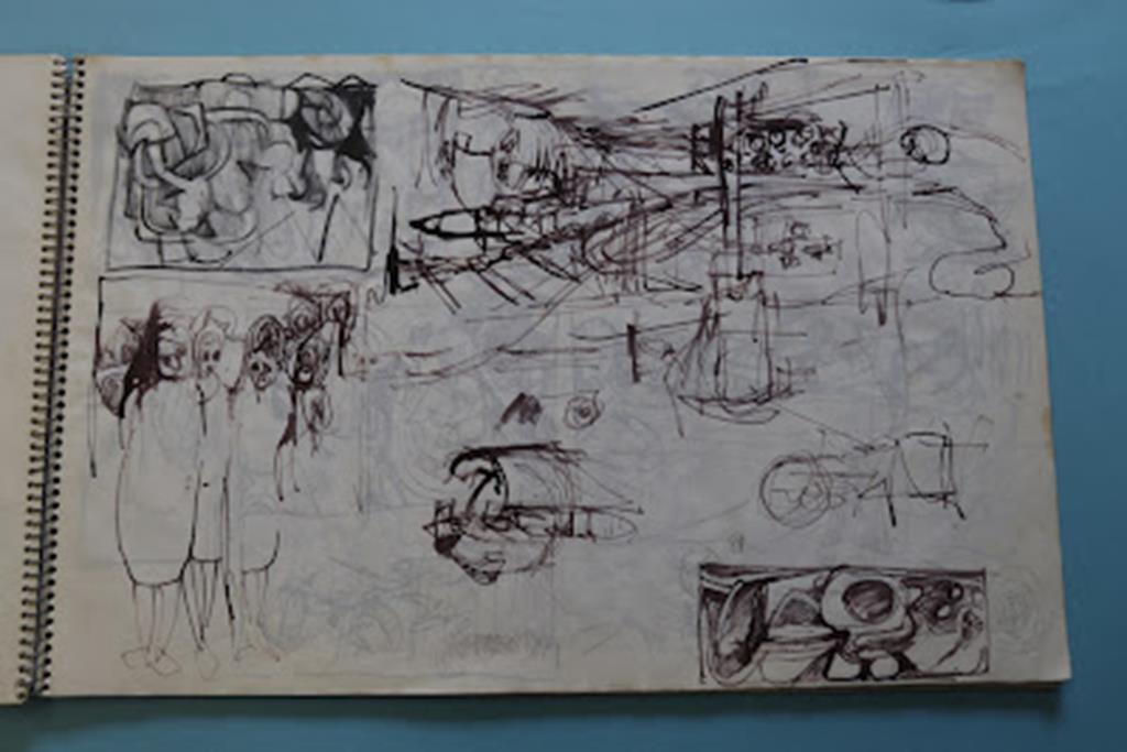 Tom McGuinness (1926-2006). Mixed media; pen and ink, watercolour, felt tip. Signed. A Sketchbook - Image 43 of 63