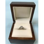 An 18ct white gold solitaire ring, approximately 0.5ct, 3.5g, size 'L'