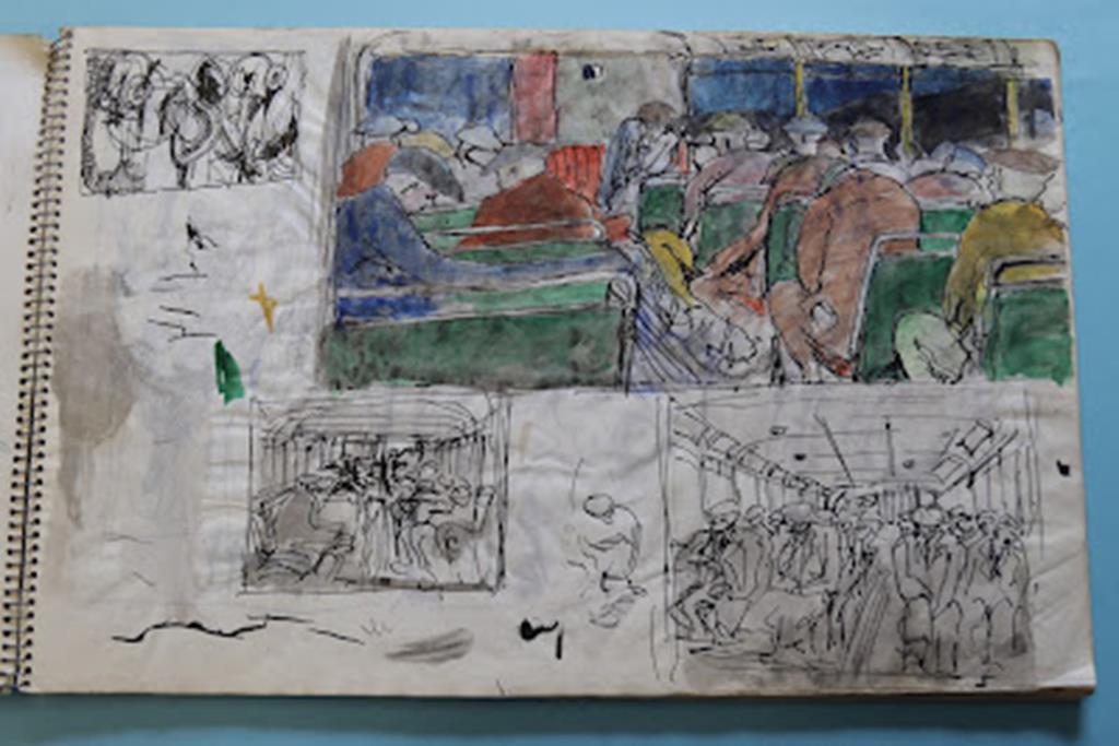 Tom McGuinness (1926-2006). Mixed media; pen and ink, watercolour, felt tip. Signed. A Sketchbook - Image 2 of 63