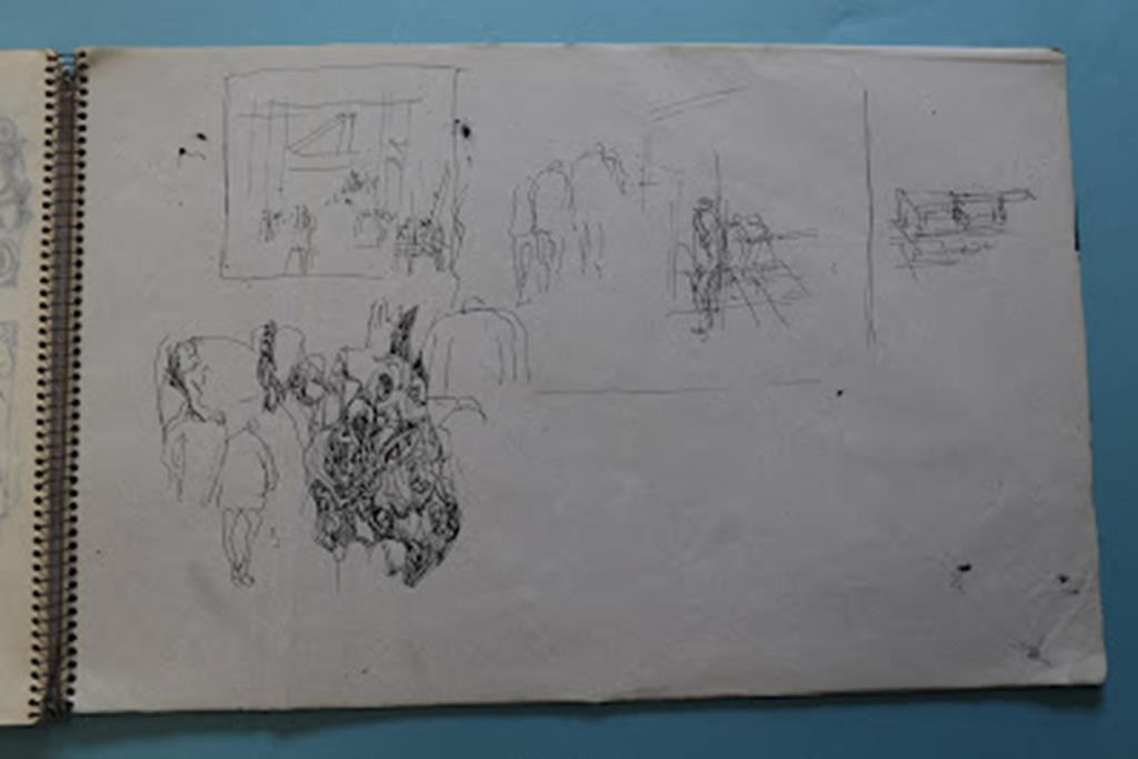 Tom McGuinness (1926-2006). Mixed media; pen and ink, watercolour, felt tip. Signed. A Sketchbook - Image 62 of 63