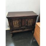 An oak cabinet