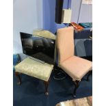 Two reproduction Queen Anne dining chairs