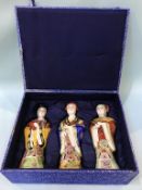 A set of three Chinese figures