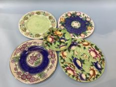 Five various Maling ware plates