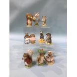 Eight Beswick Beatrix Potter figures and one Doulton figure