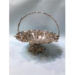 A Continental silver plated basket