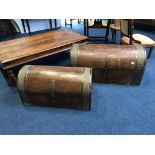 Two dome top trunks