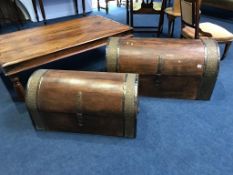Two dome top trunks