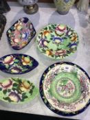 Six various Maling ware bowls