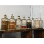 Eight Chemist's bottles