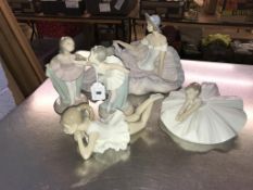 Five Nao Ballerina figures