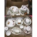 A quantity of Royal Worcester 'Evesham' china, in two trays