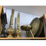 Assorted Middle Eastern brassware