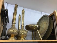 Assorted Middle Eastern brassware