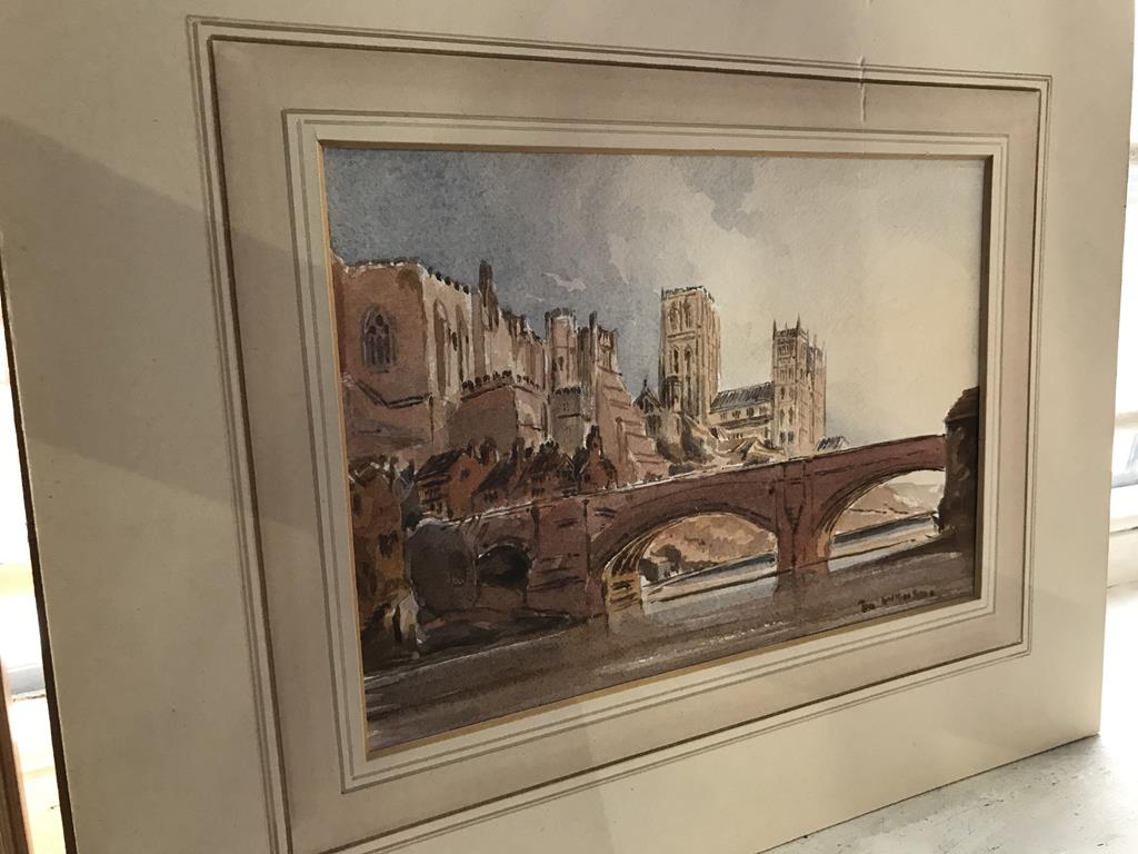 A pair of watercolours by Tommy Wilkinson, Durham Cathedral - Image 2 of 3