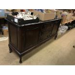 A mahogany sideboard