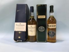 A bottle of Talisker 10 year old whisky and a bottle of Tamdhu single malt whisky (2)