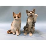 Two seated Winstanley cats