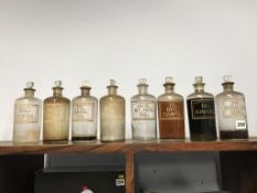 Eight Chemist's bottles