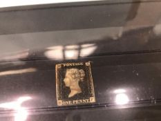 An 1840 Penny Black stamp