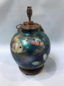 A West One 'Fish' glass table lamp