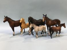 Six various Beswick horses