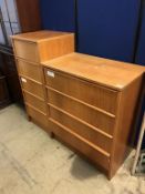 Two teak chest of drawers