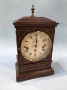 A modern Sewills bracket clock, 8 day movement, Westminster chime, number J0242, 36cm height