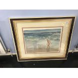 Signed print, Sir William Russell Flint, 'Waves', 49 x 63cm