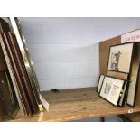 Various prints and mirrors