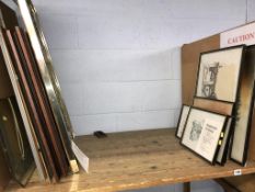Various prints and mirrors