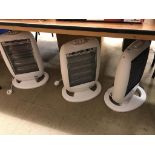 Three electric heaters