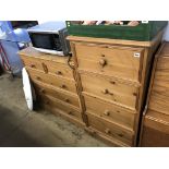 Two pine chest of drawers