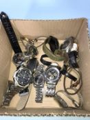 A collection of gents wristwatches