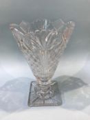 A good quality cut glass flower vase