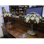 A pair of Tiffany style table lamps