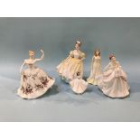 Five Royal Doulton Ladies figurines