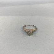 A platinum single diamond ring, .50ct