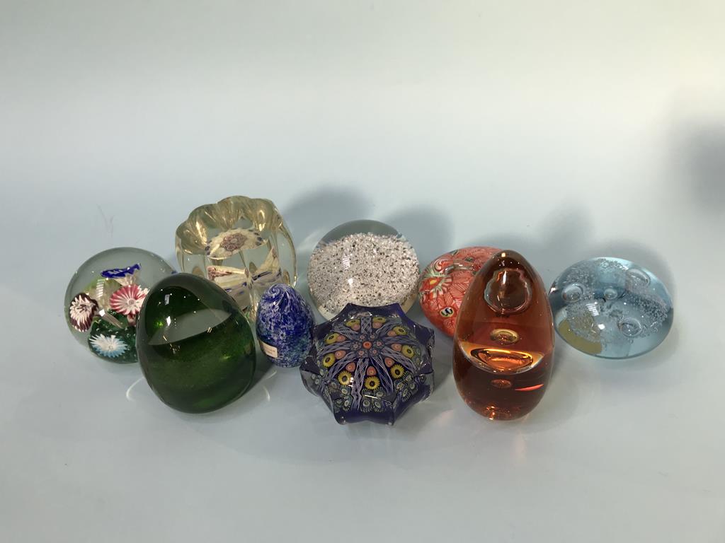 A collection of paperweights, Caithness and Macintosh etc.(9)