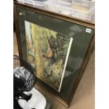 A large framed print